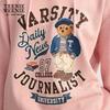 Teenie Weenie Women's Embroidered Bear Hooded Sweatshirt