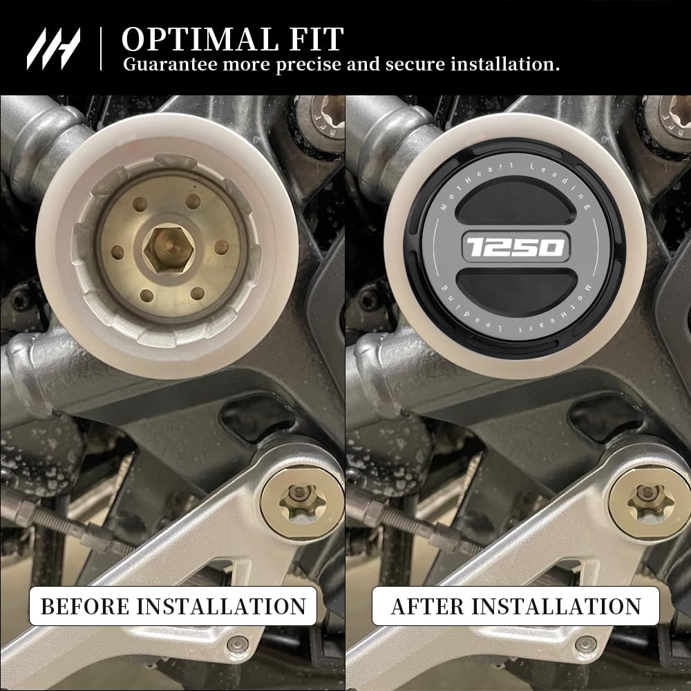 MotHeart Motorrad Rahmenkappen Stopfen Passform R1250GS 2019-2023 R1250GS Adventure 2019-2024 R1250RT 2019-2023 R1250GS