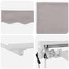 Electric Retractable Awning Light Grey and White 2.5 x 2 m