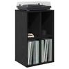 Record Cabinet Black Oak Effect 44.5 x 36.5 x 74.5 cm