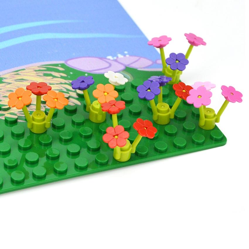 DIY Cherry Blossom Accessories Building Blocks Plants Petals Flowers Stem Bricks Compatible 3742 19119 Educational Creative Toys