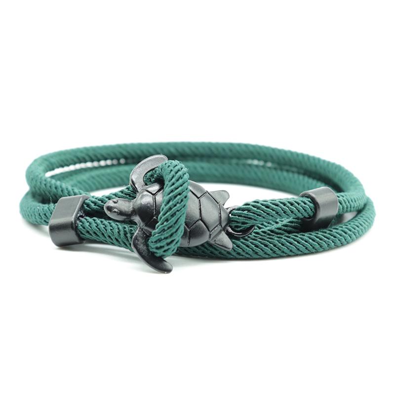 Noter Marine Animals Turtle Bracelet Men Multilayer Adjustable Rope Braslet Summer Beach Surfing Accessories Nautical Braclet