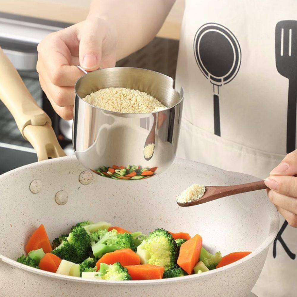 Staubdichtes Edelstahl-Gewürzglas-Set mit Löffelablage Visdeckel Gewürzorganizer Geruchsdicht Feuchtigkeitsdicht