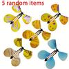 5 Pcs Magic Wind Up Flying Butterfly, Rubber Band Powered Magic Fairy Flying Toy, Great Surprise Gift ,Party Favor Random, Christmas Magic,