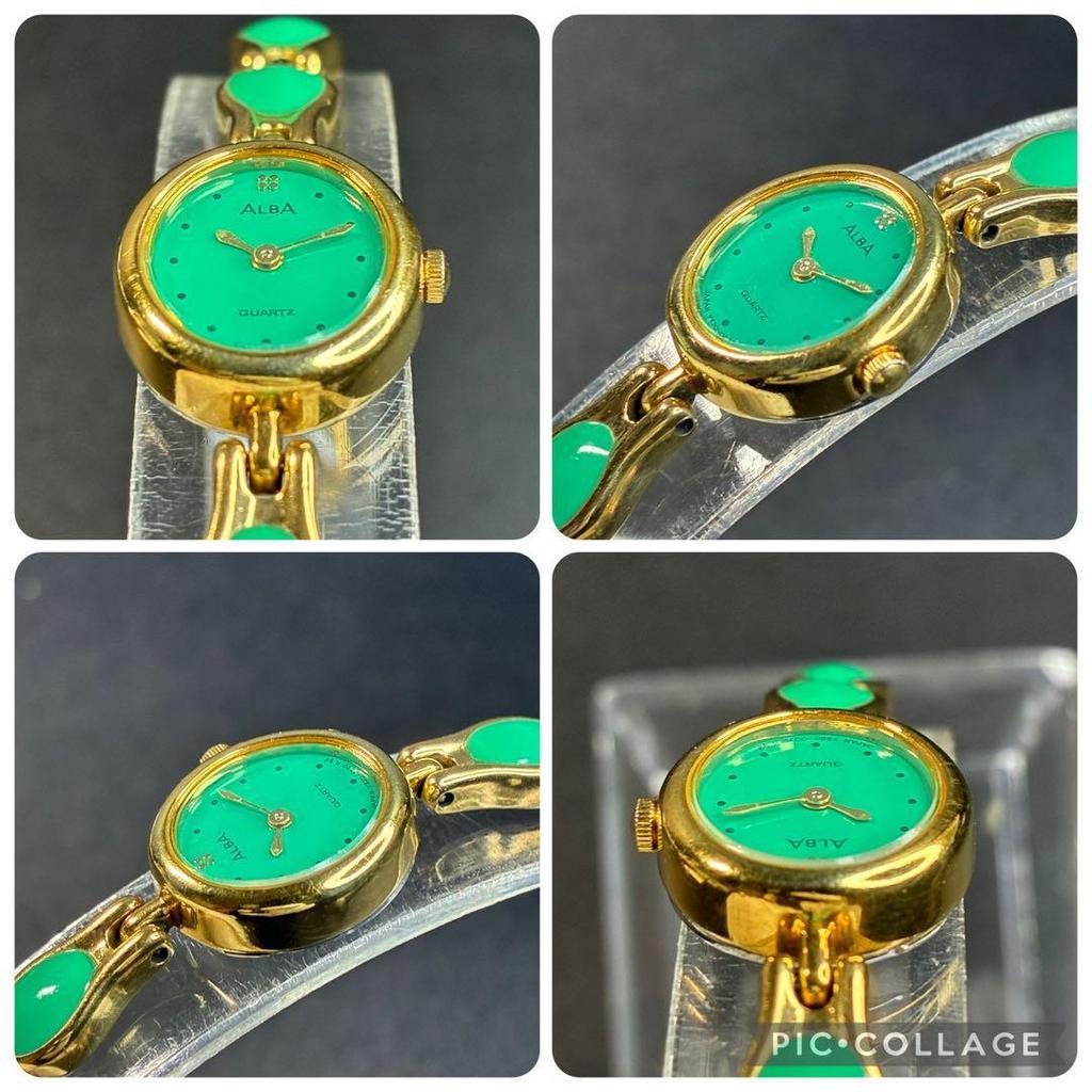 Used [Good Condition, Working] Seiko Alba Oval Watch, Green Turquoise, Quartz