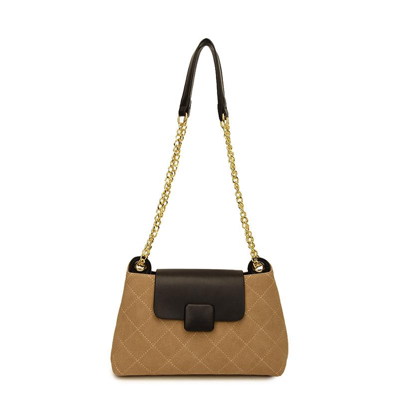 Retro women's bag texture shoulder crossbody color scheme chain bag fashionable personalized women's bag