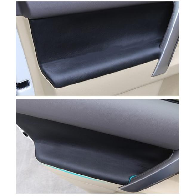 4pcs Microfiber Door Panel Armrest Leather Cover Trim For Toyota Prado 2010-2018