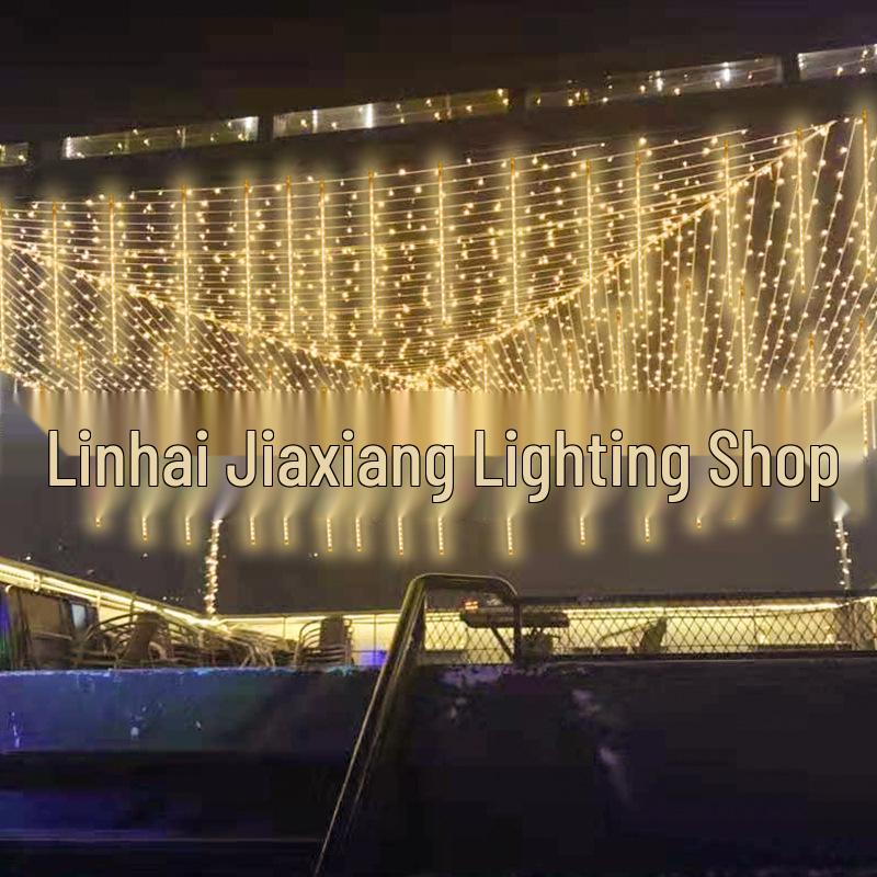 Solar LED Meteor Shower Lights for Outdoor Christmas and Festival Decorations, Hanging Tree String Lights