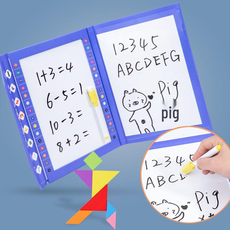 Kids' Educational Magnetic Tangram Puzzle Game - Early Learning & Teaching Aid for Preschool & Primary School