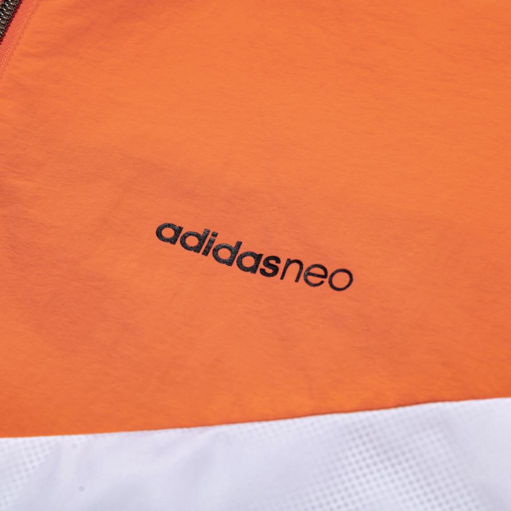 Adidas Pánská bunda s kapucí Neo Color Block s vyšívaným logem Pánská bunda Oranžová GP5701
