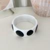 Hip Hop Resin Polka Dot Bangles Round Wide Candy Color Bracelets Fashion Jewelry  Unisex