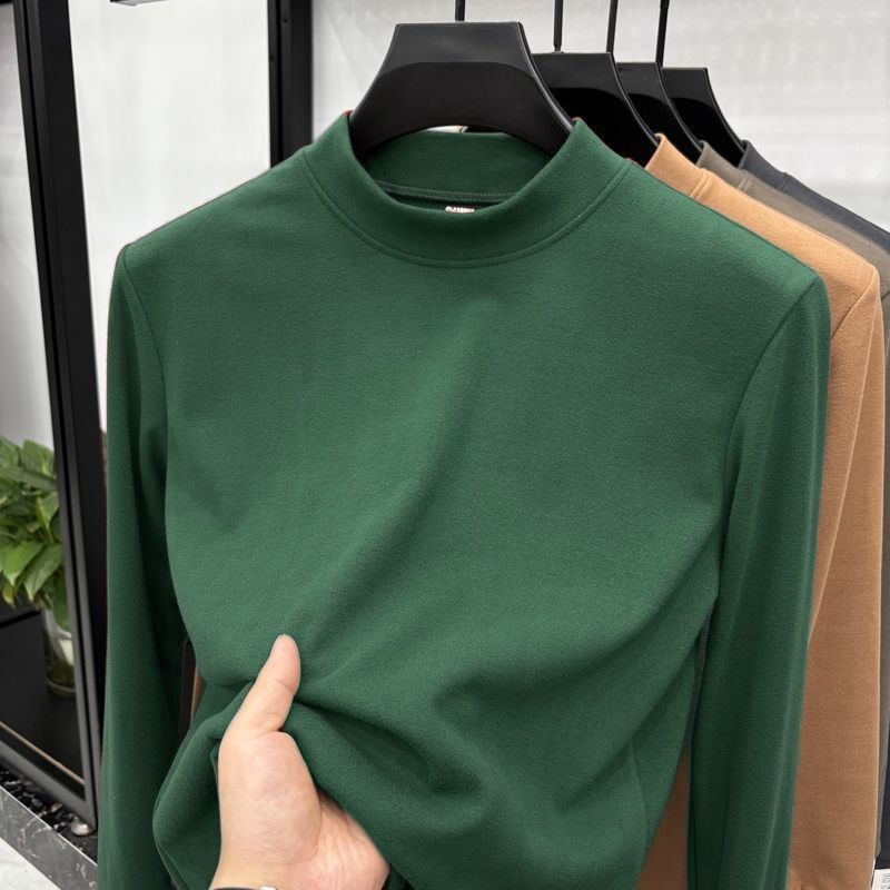 Autumn and Winter High-neck Seamless Warm Long-sleeved Men