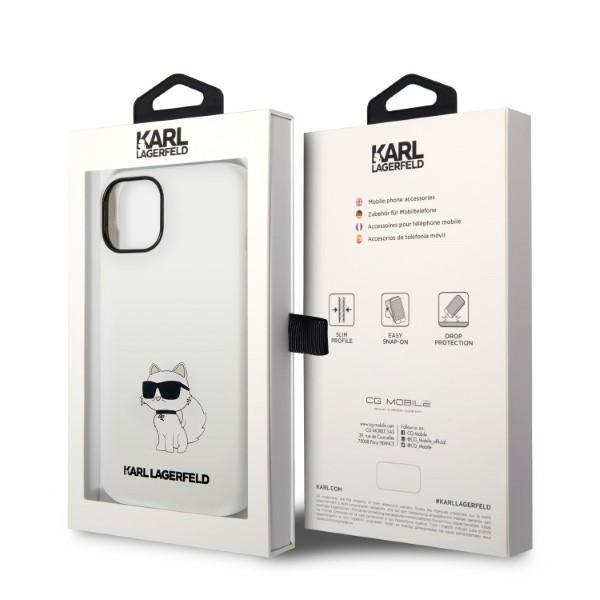 Karl Lagerfeld KLHMP14MSNCHBCH iPhone 14 Plus / 15 Plus 6.7" hardcase biały/white Silicone Choupette MagSafe