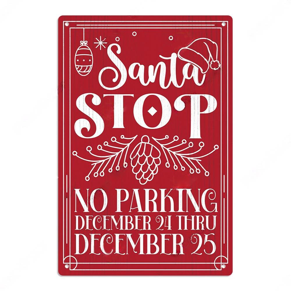 Vintage Merry Christmas Metal Posters Tin Signs Wall Decor Fresh Baked Cookies Cakes Treats Hot Cocoa Bar