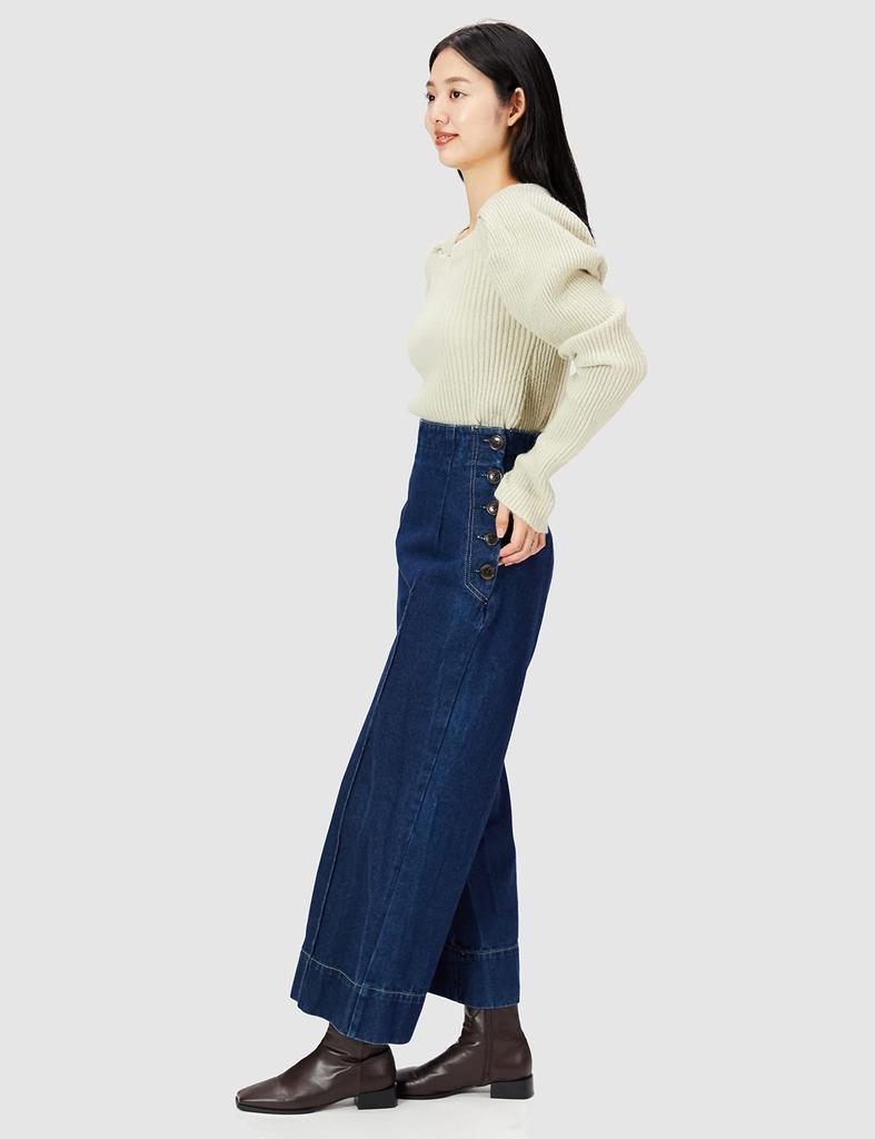 Mira Owen Square Neck Volume Sleeve Knit 09WNT214170 IVR 0 Women's