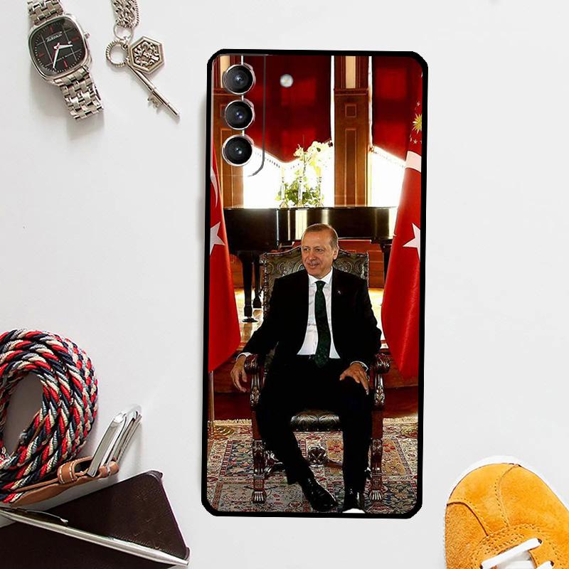 Prezydent Turcji Recep Tayyip Erdogan Etui na Samsunga Galaxy S24 Ultra S23 S22 S21 Plus S20 FE S8 S9 S10 Note 10 20 Ultra Pokrowiec