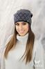 Ruta Anti-Allergic Pepita Hat with Diamond Pattern, Graphite Color