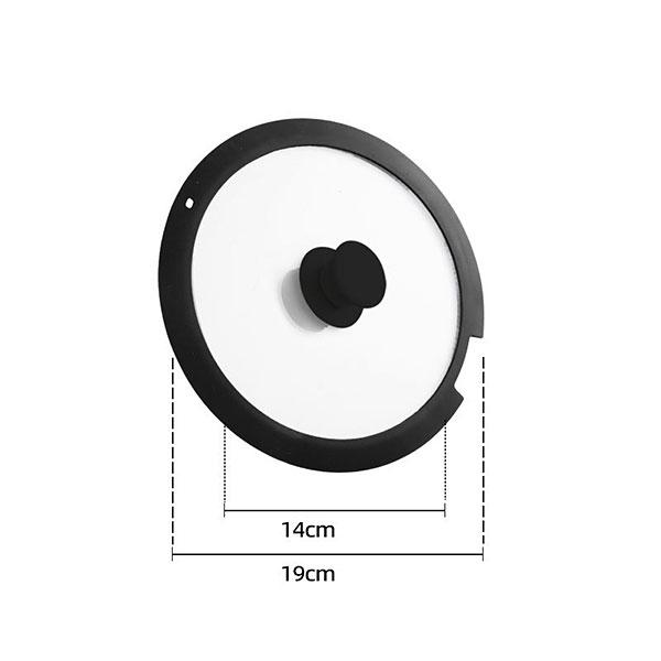 Universal Tempered Glass Pot Lid for Pots Pan Skillet Spill Stopper Cover 18/20/26cm Heat Resistant Silicone Replacement Pan Lid