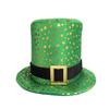 StPatrick Day Green Hat & Bowtie Set Shamrock Hat Irish National Day Celebration Party Flat Top Hat Carnival Accessories