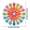Colorful 10 Inch Mandala Wind Spinner for Garden Decor with 360 Hook Elegant Lawn Ornament Perfect Gift for Spring and Summer