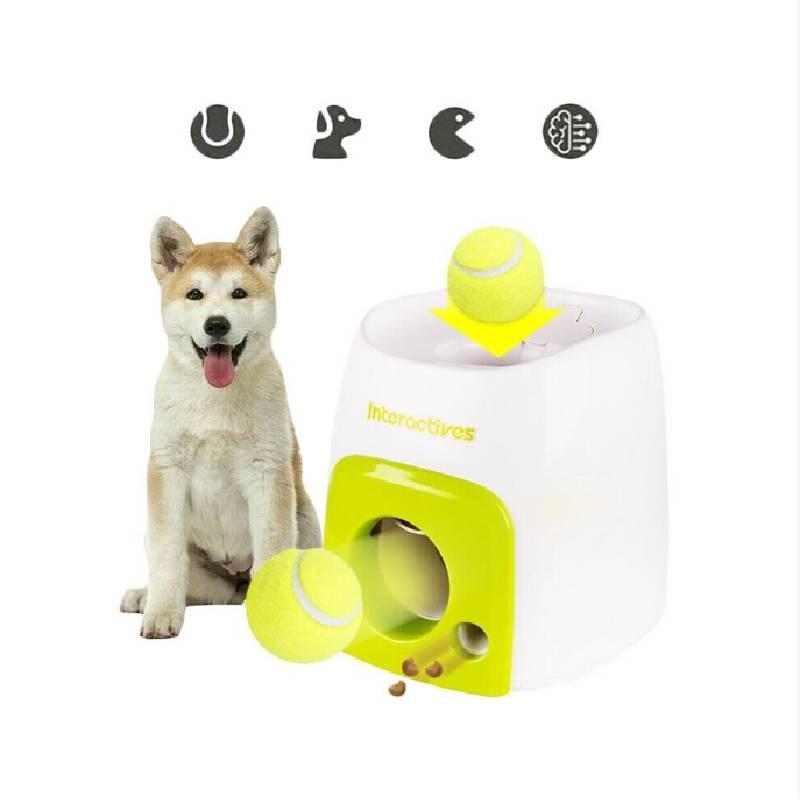 Interaktives Smart-Hundeleckerli-Spender-Spielzeug Automatisches Futtergerät Für Haustiere Grüne Farbe