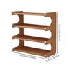 Screwless Bamboo Desktop Storage Rack | Rounded Smooth Edges, Warm , for Office 2 Tier 30CM