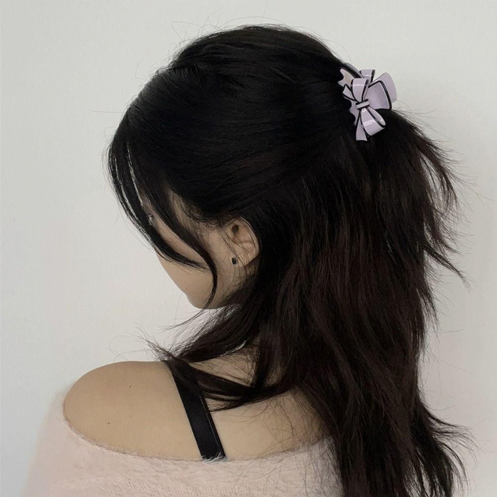 Large Size Acetate Hair Clip High-end Design Double-sided Bow Clip Hairpin  Girls Hair Ornament