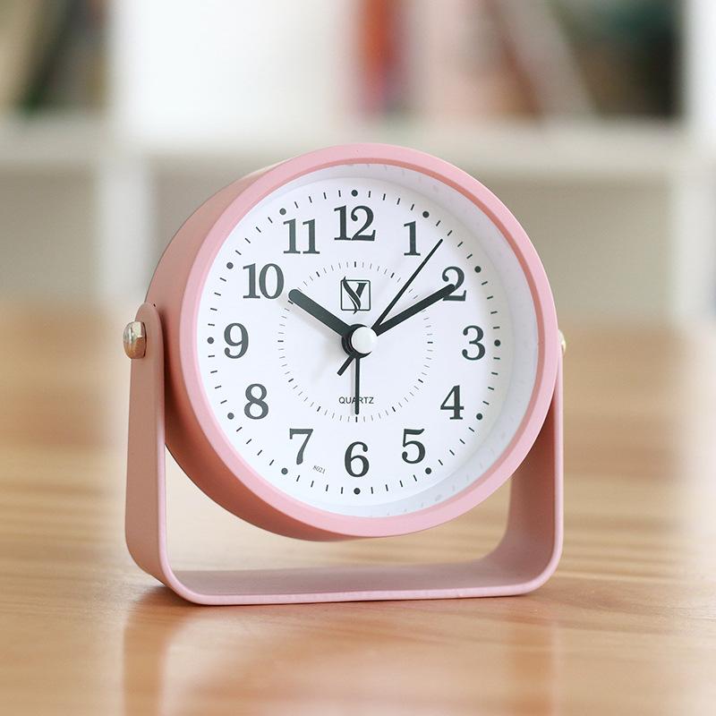 

Children s Metal Alarm Clock for Students Special Silent Desktop Clock Simple Quartz Watch Rotation Flip Alarm Clock