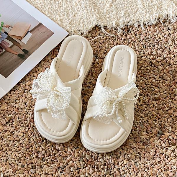 Fashion Shoes Summer Clogs Woman House Slippers Platform Slides Butterfly-Knot Fashion Beach Luxury Soft Butterfly-knot Shoes Woman 2025