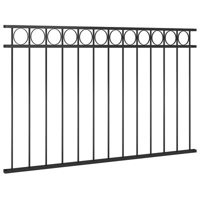 ASSEN Fence Panel Steel 1.7 X 0.8 M Black