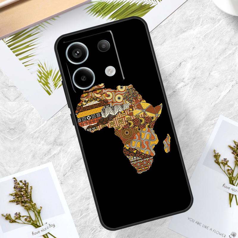 Africa Map Case For Xiaomi Redmi Note 14 Pro 12 11 10 13 15 Pro Plus Redmi 15 14C 10C 12C 13C 15C Cover