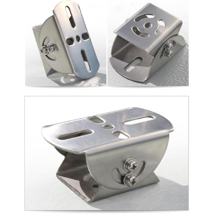 Universal Wall Pole Joint Mount Adaptor, Universal CCTV Camera Mount Bracket Adjustable Extension Adapter for CCTV Surveillance Camera (2D Stainless