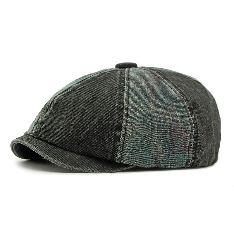 Octagonal Cap Men British Vintage Beret Duck Tongue Newsboy Cap
