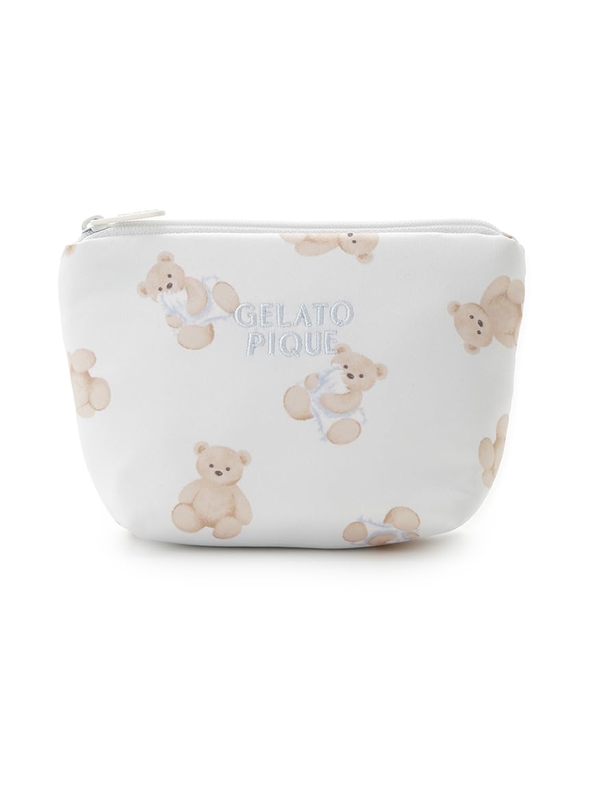 Gelato Pique WhiteDay Bear Print Tissue Pouch PWGB261618 BLU Free Size Women s