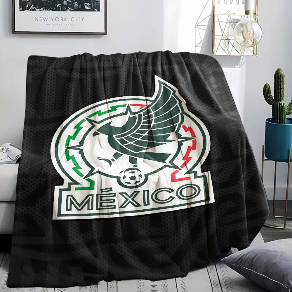 Mexico Printed Flannel Blanket, soft throw for bedroom sofa, washable, fan merchandise, great gift.