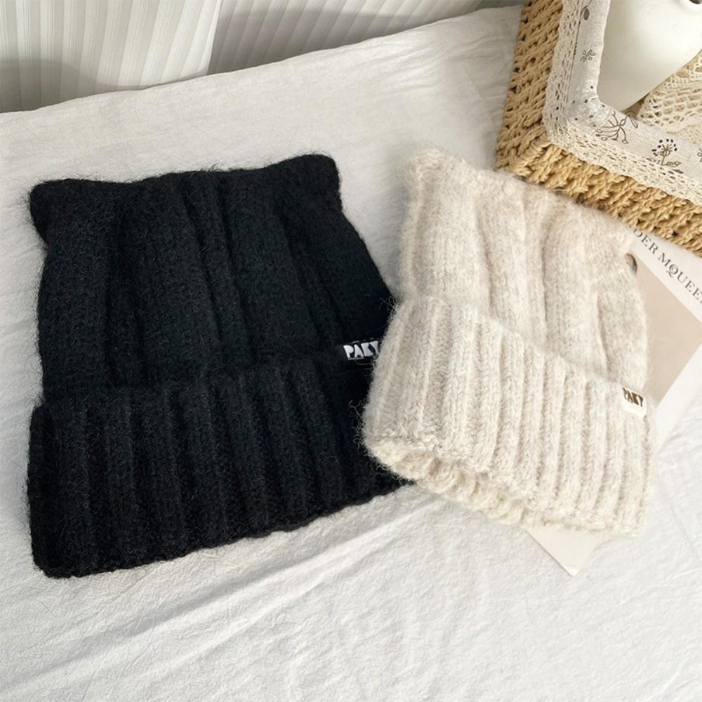 Y2k Cat Ears Hat Windproof Women Beanie Hats Cute Knitted Pullover Hat  Girls