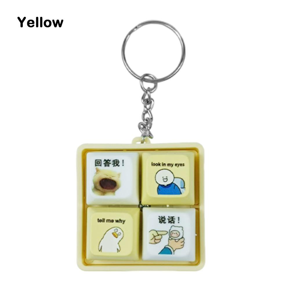 

Keys Button Answer Me Button Pendant Glowing Keyboard Relaxing Stress Relief Keychain Pendant Pass The Time Luminous Keychain жёлтый
