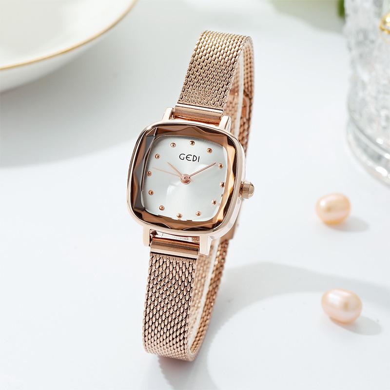 Fashion Mesh Belt Square Women'S Watch Simple Fashion Quartz Watch Student Waterproof Watch