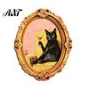 Magnetic Memo Holders 1/6Pcs Halloween Oval Frame Fridge Magnet, Wooden Vintage Holiday Kitchen Magnet Refrigerator Decoration Accessories,