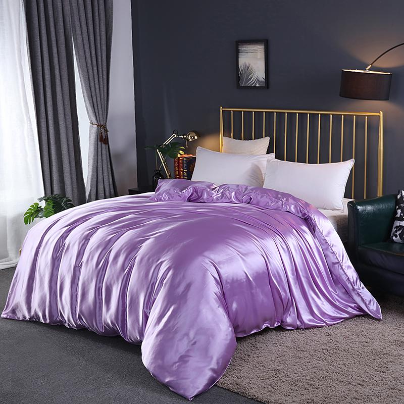 Luxury High Quality Satin Duvet Cover Rayon Quilt Cover High Density Fabric Duvet Cover Supple High Waterfall