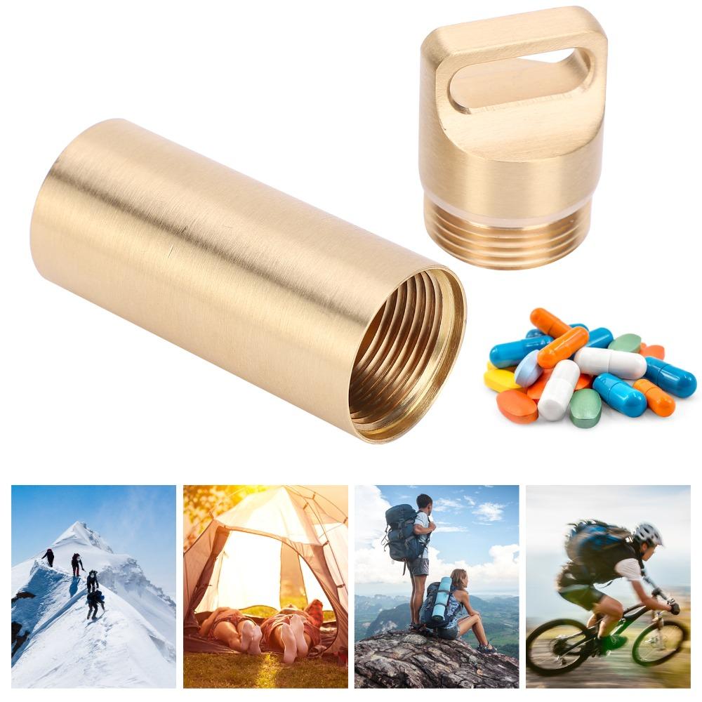 Portable Tablet Container Waterproof Pill Case Durable Pill Container  EDC Tool