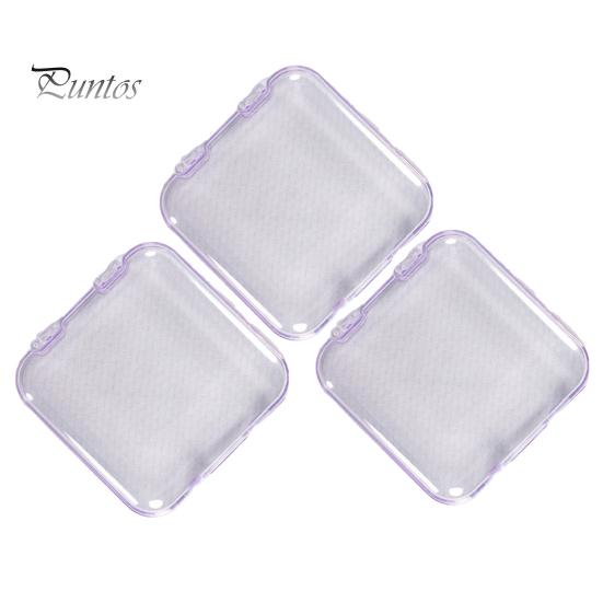 

3шт коробка для хранения накладных ногтей с крышкой прозрачный пластиковый контейнер для хранения бусинок многофункциональная мини-квадратная пустая коробка для накладных ногтей беруши фиолетовый