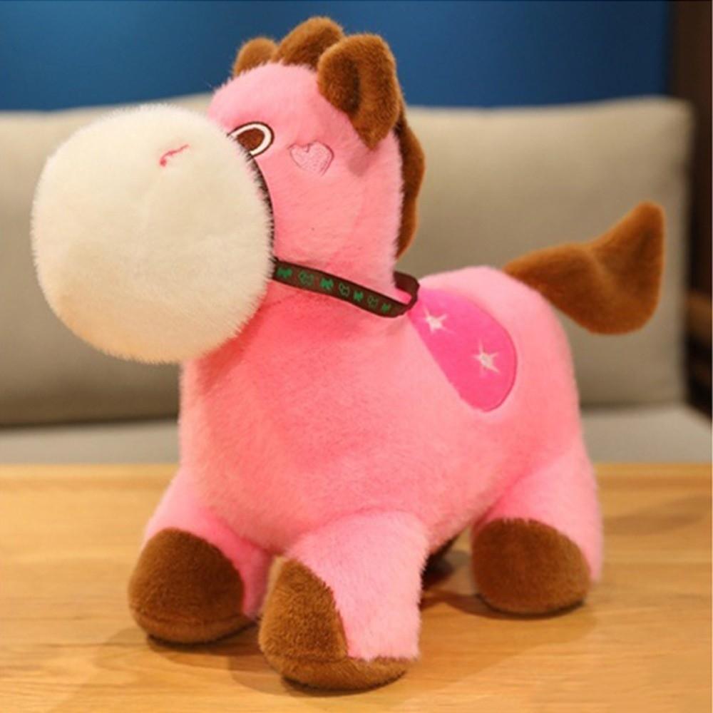 Mascot Dolls Lucky Horse Plush Toys Good Luck Zodiac Pony Figurine  Home Decoration