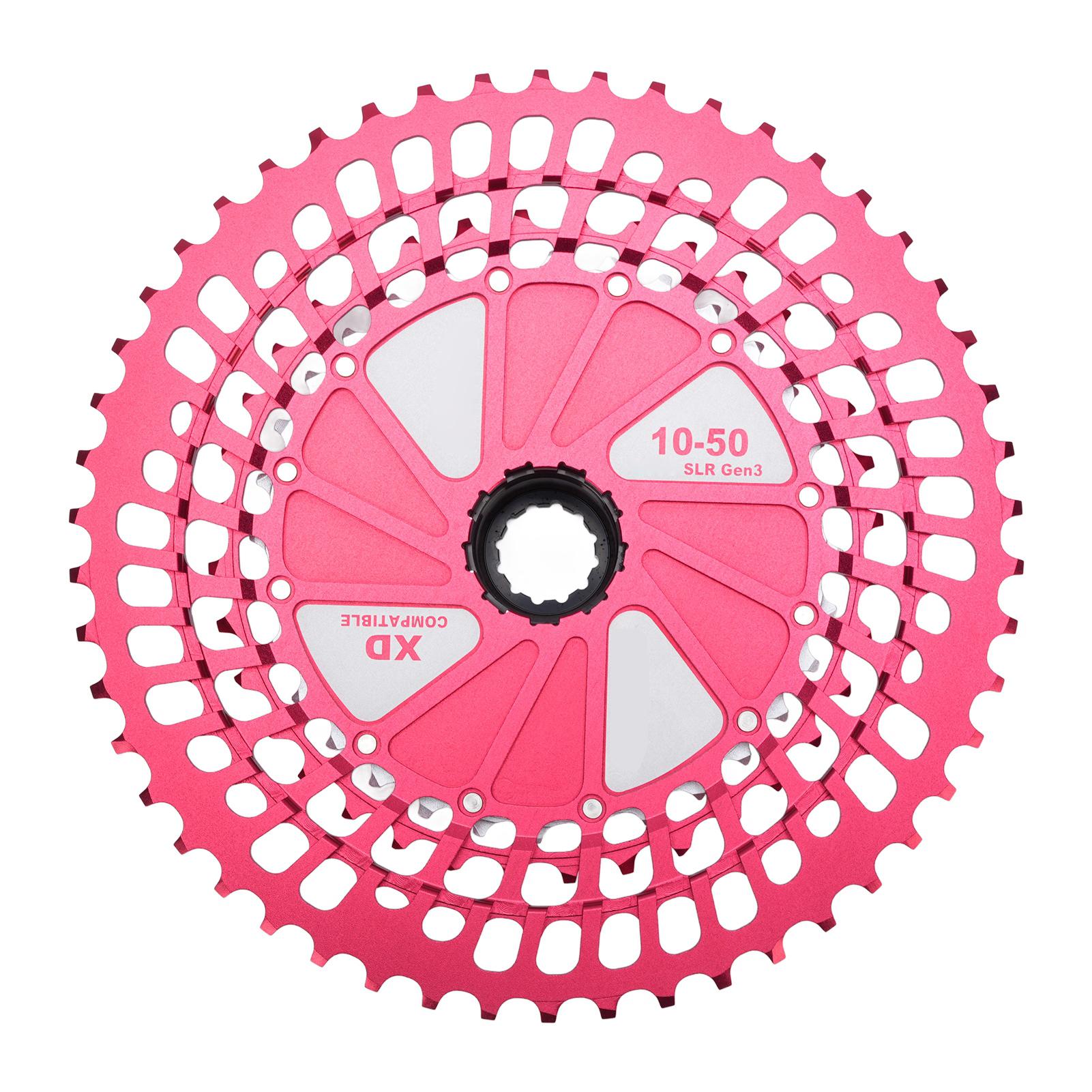 

Велосипедная кассета Сверхлегкая 10–50T 12 скоростей CNC Полая велосипедная кассета Маховик Замена для XD Red Silver