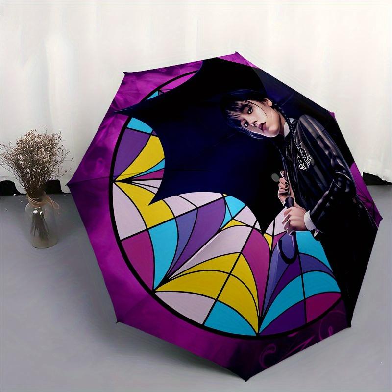 1pc Wednesday Umbrella Themed High-quality Umbrella,Automatic Opening and Closing Umbrella,Multi-functional Umbrella G0811365