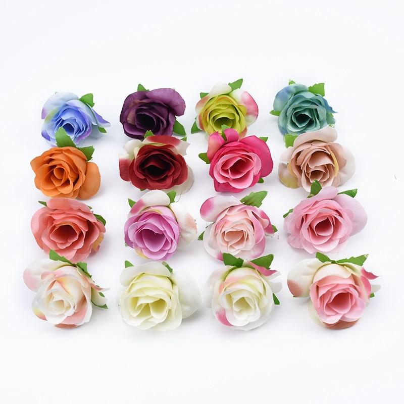 20pcs Artificial Plants Decorative Flowers Brooch Bride Wrist Diy Christmas Decorations for Home Cheap Artificial Flowers