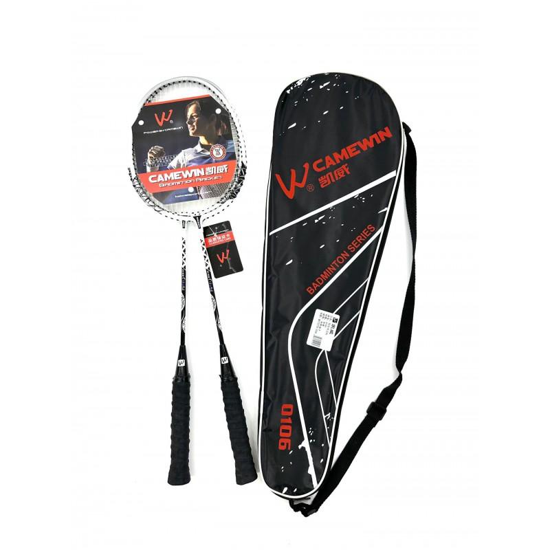 Aluminum Badminton Racket Set Beginners Lightweight Dual Racquet Kit Black White Yellow Blue G4 Grip