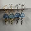 2026 Creative Blue Resin Jellyfish Hoop Earrings for Women Unique Aesthetic Charm 2000S Harajuku Emo Vintage Jewelry Accessories