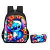 Stitch Combination Set Peripheral Backpack Men'S And Women'S Pencil Bag