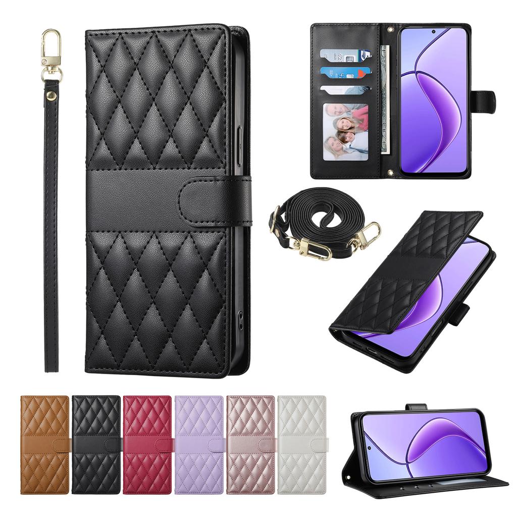Crossbody Leather Phone Case for Samsung Galaxy S26 S25 S24 Ultra S23 FE S22 S21 S20 Plus A16 A36 A56 Lanyard Card Wallet Cover